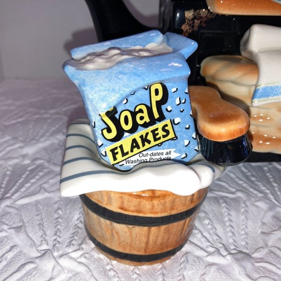 Teapot Paul Cardew Design Washing Mangle (Wringer) with Sugar Box 4 pieces - Picture 2 of 11